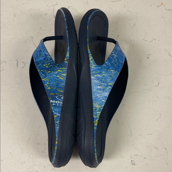 CROCS Men\'s Swiftwater Mossy Oak Coastal Wave Flip Flop Size 9 Blue 207258 Thong main image 10